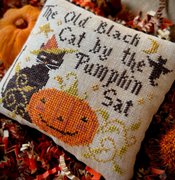 Old Black Cat - Halloween Cross Stitch Pattern