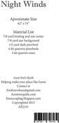 Night Winds - Quilt Pattern