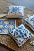 Aegean Ornaments Blue - Cross Stitch Kit, different perspective #1. Select this picture to zoom in
