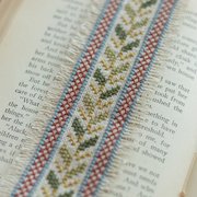 Folk Fabric Sampler Ivory - Cross Stitch Kit, different perspective #3. Select this picture to zoom in