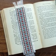 Folk Fabric Sampler Linen - Cross Stitch Kit, different perspective #2. Select this picture to zoom in