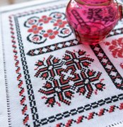 Romanian Sampler - Cross Stitch Kit, different perspective #1. Select this picture to zoom in