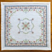 Santorini Floral - Cross Stitch Kit, different perspective #1. Select this picture to zoom in