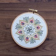 Thessaly Floral - Embroidery Hoop Kit, different perspective #1. Select this picture to zoom in