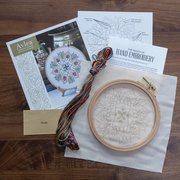 Thessaly Floral - Embroidery Hoop Kit, different perspective #2. Select this picture to zoom in