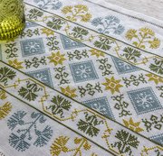 Aegean Arbor Table Runner - Cross Stitch Kit, different perspective #1. Select this picture to zoom in
