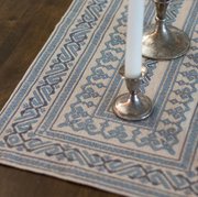 Byzantine Scroll & Meander Blue - Cross Stitch Kit, different perspective #1. Select this picture to zoom in