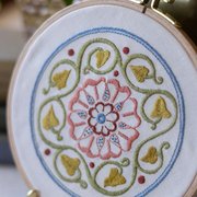 Arcadian Rose - Embroidery Hoop Kit, different perspective #1. Select this picture to zoom in
