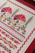 Kefalonia Carnations - Cross Stitch Pattern, different perspective #1. Select this picture to zoom in