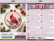 Winter Cardinal - Cross Stitch Kit, different perspective #2. Select this picture to zoom in