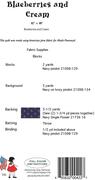 Blueberries and Cream - Quilt Pattern