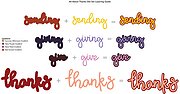 All About Thanks - Layering Word Die Set