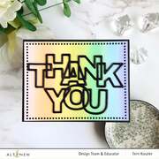 Outlined Thank You - Craft Die, different perspective #1. Select this picture to zoom in