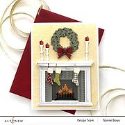 Winter Mantel Decor - Christmas Craft Die, different perspective #1. Select this picture to zoom in