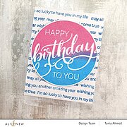 Modern Birthday Faux Letterpress - Debossing Folder