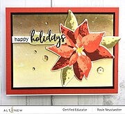 Dry Brush Poinsettia - Layering Stamp Set