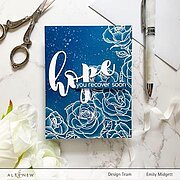 Paint-A-Flower - Rosa Floribunda Outline - Clear Stamp Set