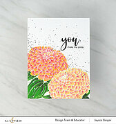 Paint-A-Flower Zinnia Magellan Rose Outline - Clear Stamp, different perspective #1. Select this picture to zoom in