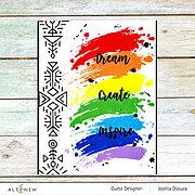 Painted Rainbow - Clear Stamp and Die