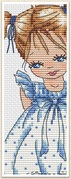 Blue-Eyed Girl Bookmark - Cross Stitch Pattern