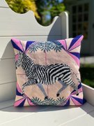 Zebra - Vibrant Colourway - Needlepoint / Tapestry Kits, different perspective #1. Select this picture to zoom in