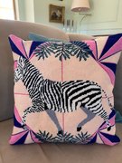 Zebra - Vibrant Colourway - Needlepoint / Tapestry Kits, different perspective #2. Select this picture to zoom in