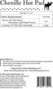 Chenille Hot Pad - Quilt Pattern