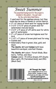 Sweet Summer (July) - Quilt Pattern