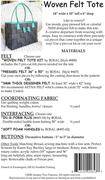 Woven Felt Tote - Sewing Pattern
