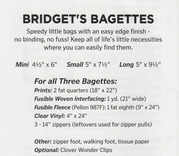 Bridget's Bagettes - Quilt Pattern