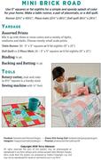 Mini Brick Road - Quilt Pattern