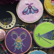 Celestial Bugs Zine - Cross Stitch Pattern, different perspective #1. Select this picture to zoom in