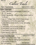 Calico Trail - Quilt Pattern