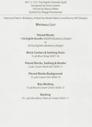 Blueberries & Cream - Quilt Pattern