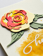 Winsome Rose and Leaves Contour Layers - Craft Die Set