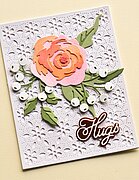 Winsome Rose and Leaves Contour Layers - Craft Die Set