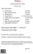 Rocky - Quilt Pattern