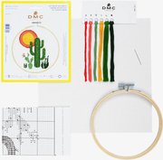 Cactus - DMC Beginner Cross Stitch Kit, different perspective #1. Select this picture to zoom in