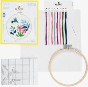 Exotic Flowers - DMC Beginner Cross Stitch Kit, different perspective #1. Select this picture to zoom in