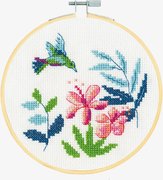 Exotic Flowers - DMC Beginner Cross Stitch Kit, different perspective #2. Select this picture to zoom in
