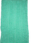 Acrylic Knit Wave Pattern Infinity Scarf - Mint Teal Green