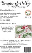 Boughs of Holly Table Runner - Christmas Quilt Pattern, different perspective #1. Select this picture to zoom in