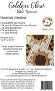 Golden Glow Table Runner - Quilt Pattern, different perspective #1. Select this picture to zoom in