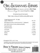 Oh Susannas Stars - Quilt Pattern