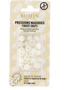 Finger Snap Buttons 9mm - White 8 ct. , different perspective #1. Select this picture to zoom in