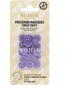 Finger Snap Buttons 13mm - Mauve 8 ct. , different perspective #1. Select this picture to zoom in