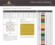 Fruit Dove Frenzy - Cross Stitch Pattern
