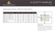 A Schitty Sampler - Cross Stitch Pattern, different perspective #2. Select this picture to zoom in