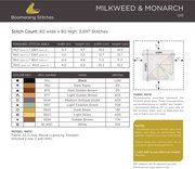 Milkweed & Monarch - Cross Stitch Pattern, different perspective #1. Select this picture to zoom in