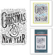 Merry Christmas & Happy New Year - Press Plate Die